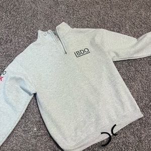GRAY QUARTER ZIP